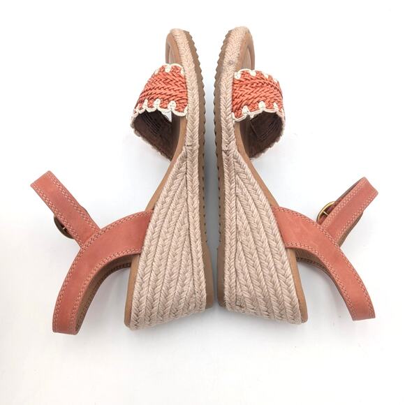 Söfft Inez Espadrille Wedge Sandal Open Toe Women's Papaya Size US7M EU37.5 - Picture 5 of 13